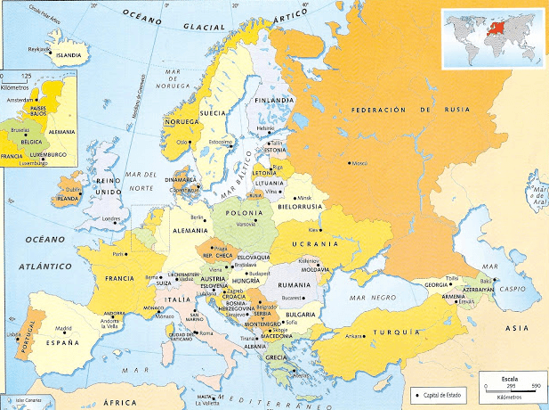 mapa de europa